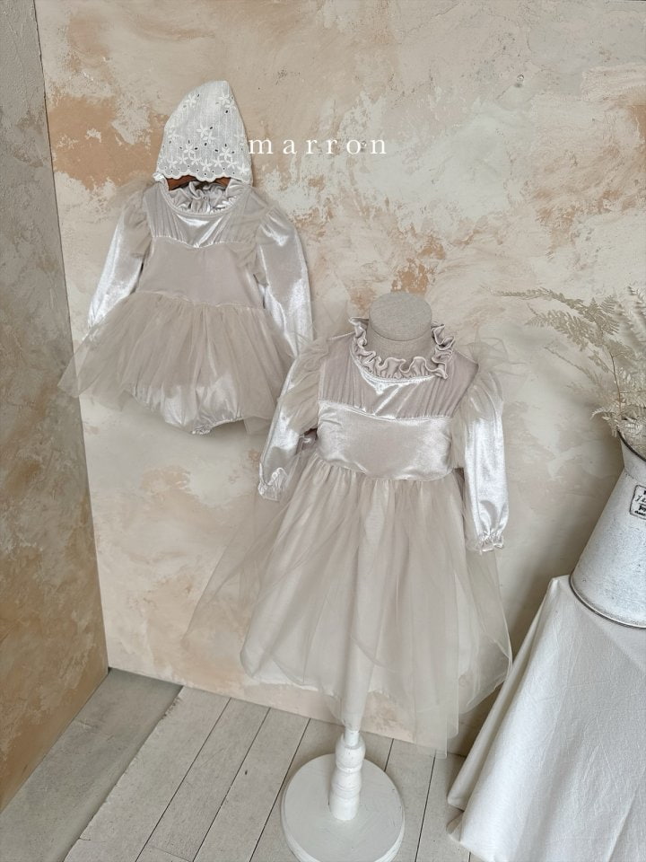 Marron - Korean Children Fashion - #childofig - Blanc Dress - 7