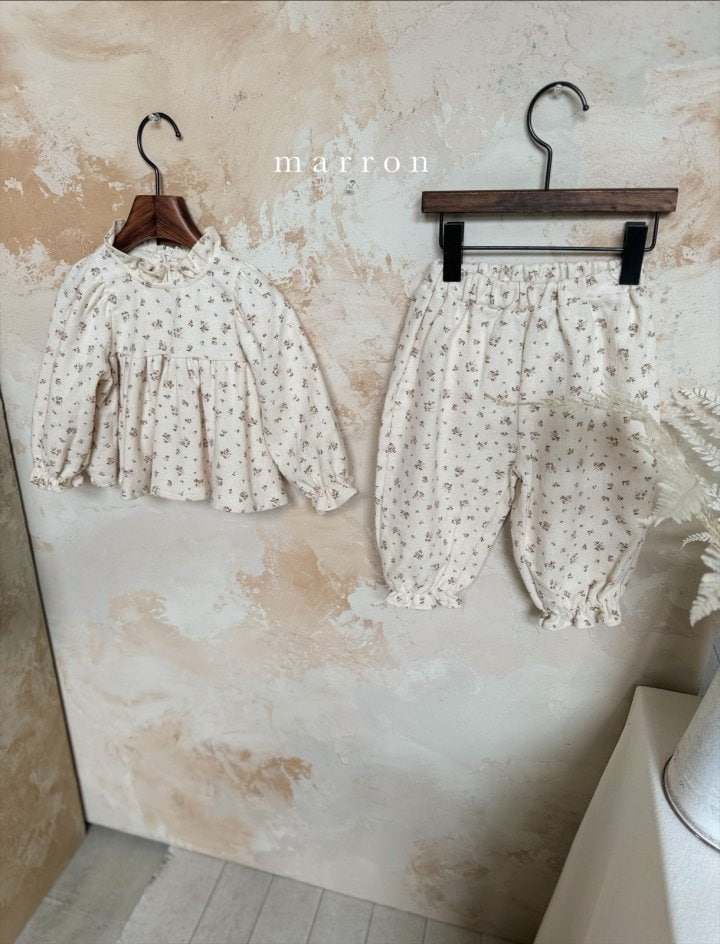 Marron - Korean Children Fashion - #stylishchildhood - Small Flower Pants - 4