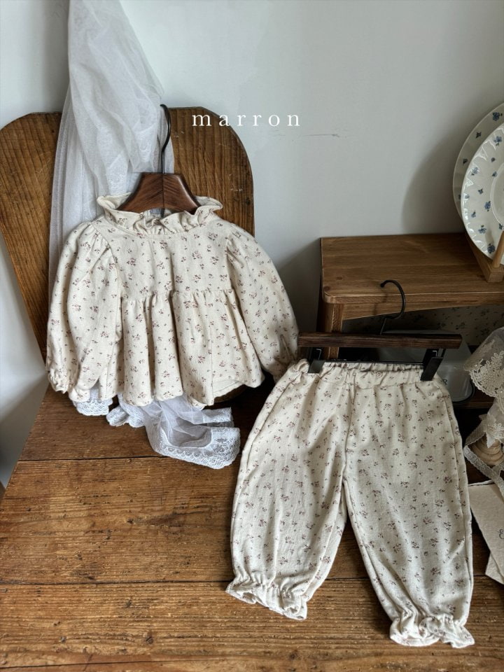 Marron - Korean Children Fashion - #childrensboutique - Small Flower Pants - 5