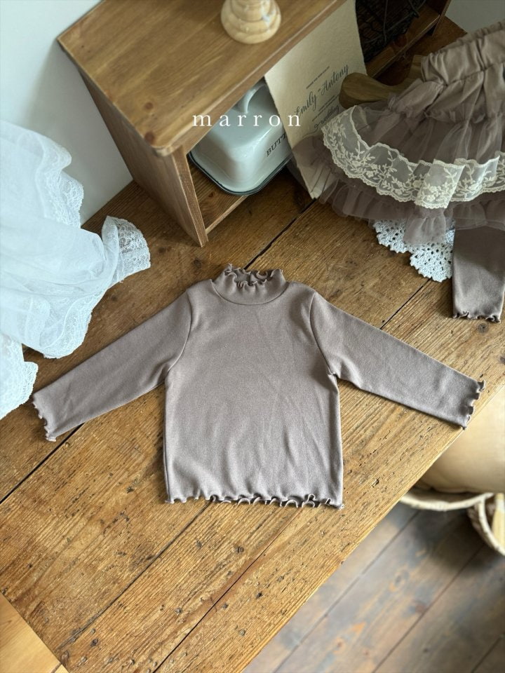 Marron - Korean Children Fashion - #designkidswear - Daily Turtleneck Tee - 2