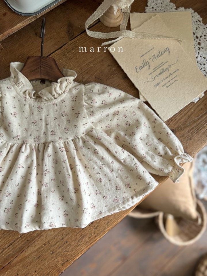 Marron - Korean Children Fashion - #childrensboutique - Small Flower Blouse - 4