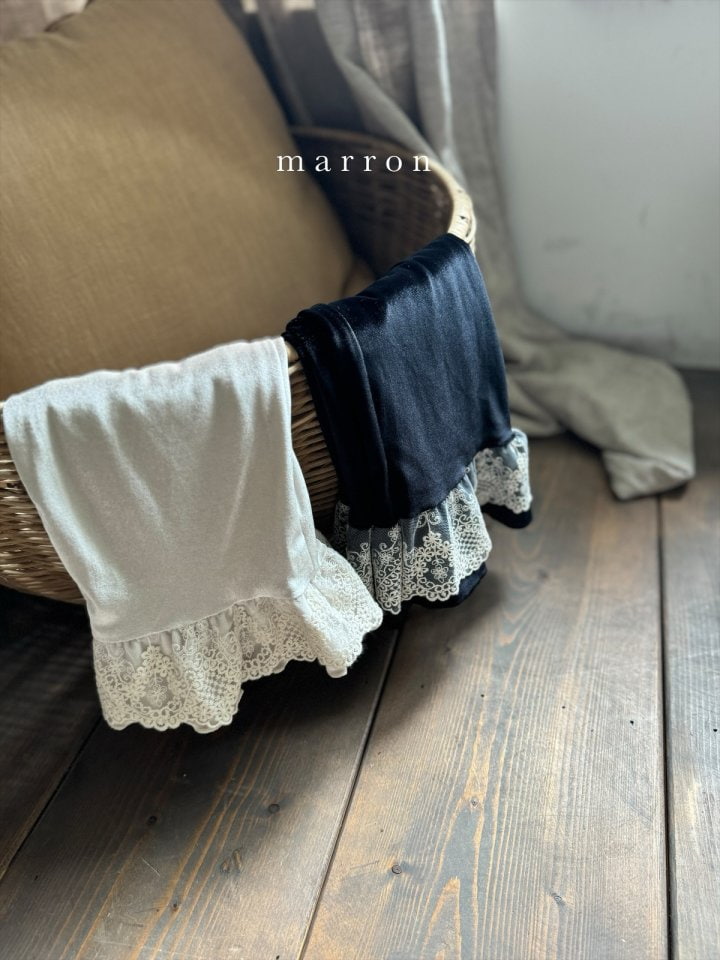 Marron - Korean Children Fashion - #discoveringself - Velvet Lace Pants - 8