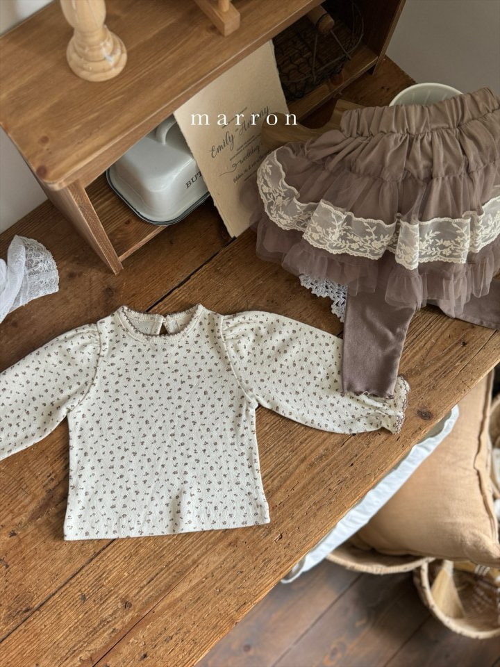 Marron - Korean Children Fashion - #littlefashionista - Lace Skirt Leggings - 6