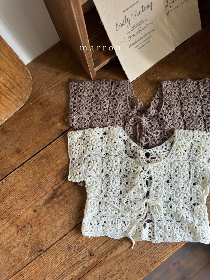 Marron - Korean Children Fashion - #prettylittlegirls - Handmade Knit Vest - 3