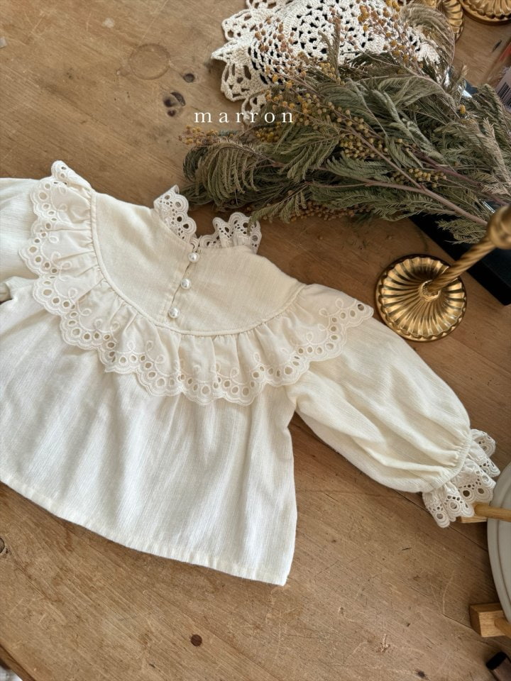 Marron - Korean Children Fashion - #prettylittlegirls - Lace Blouse - 11