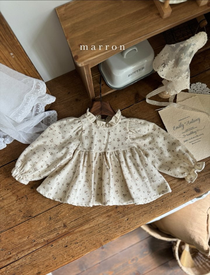 Marron - Korean Children Fashion - #stylishchildhood - Small Flower Blouse