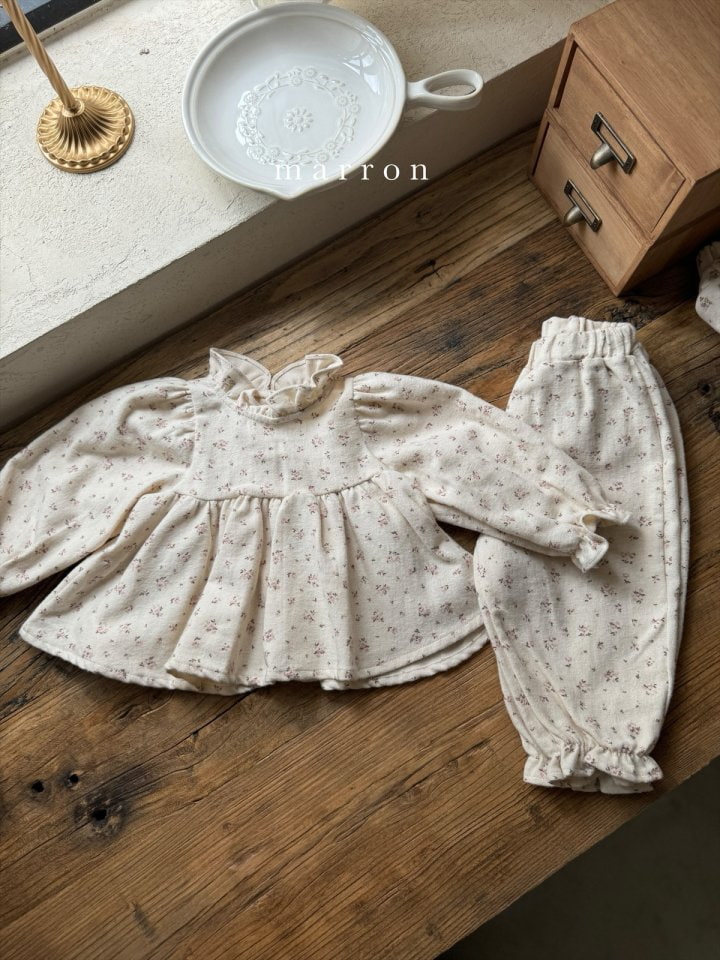 Marron - Korean Children Fashion - #todddlerfashion - Small Flower Pants