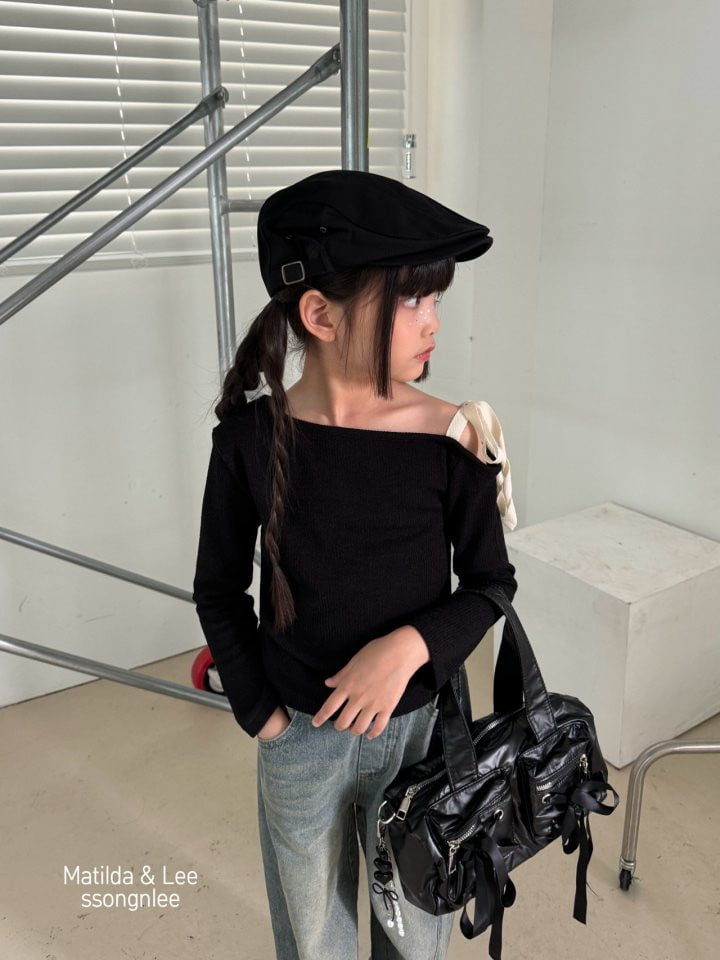 Matilda & Lee - Korean Children Fashion - #Kfashion4kids - Shoulder Strap Knit Pullover - 10