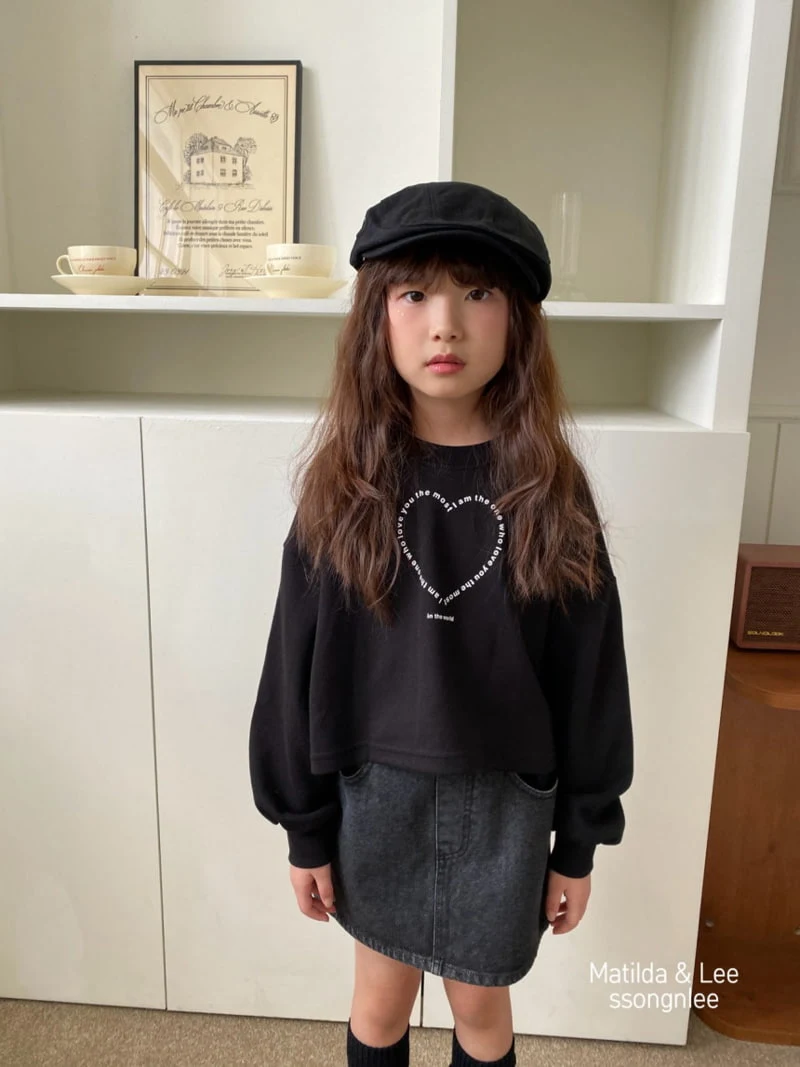 Matilda & Lee - Korean Children Fashion - #childofig - Heart Initial Crop Tee - 11