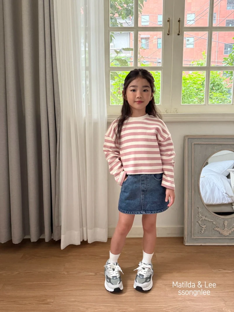 Matilda & Lee - Korean Children Fashion - #childofig - New Heart Denim Skirt - 4