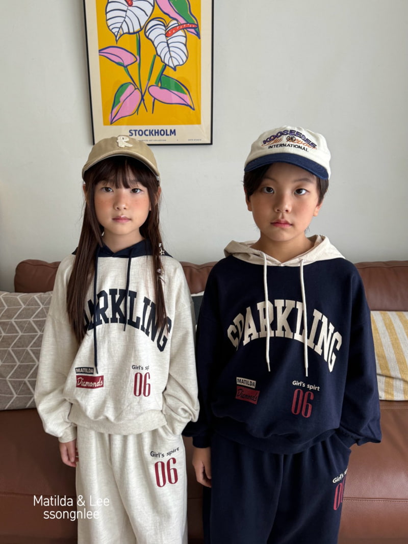 Matilda & Lee - Korean Children Fashion - #childrensboutique - Sparkling Hoodie Set - 6