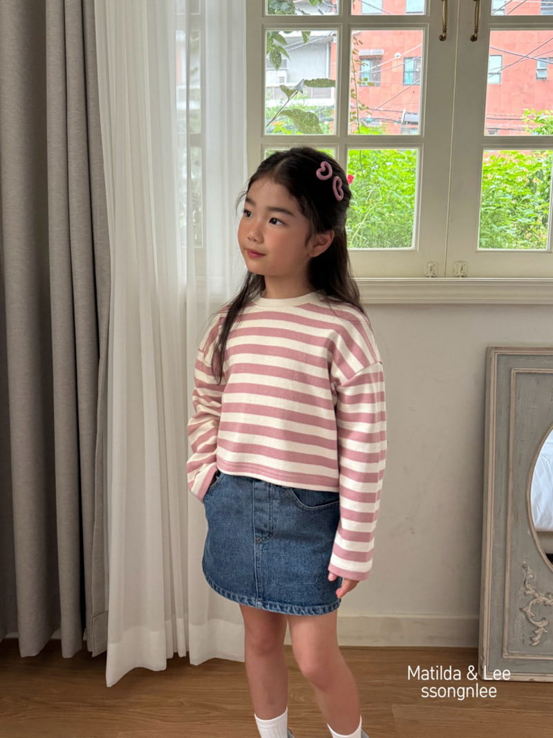 Matilda & Lee - Korean Children Fashion - #designkidswear - Stripe Crop Knit Pullover - 6