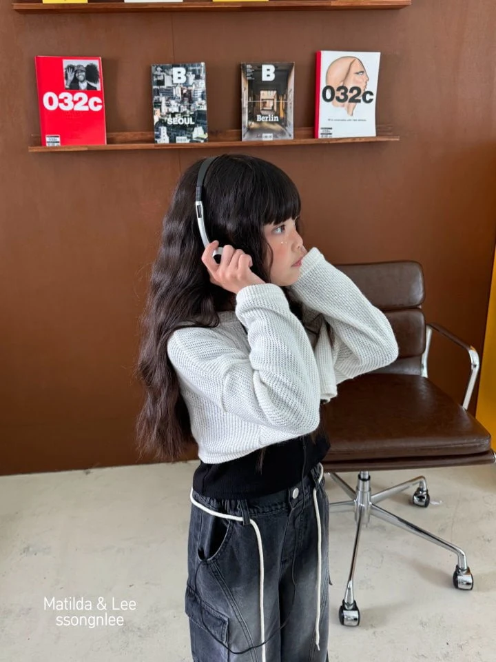 Matilda & Lee - Korean Children Fashion - #designkidswear - OVE Crop Knit Pullover - 5