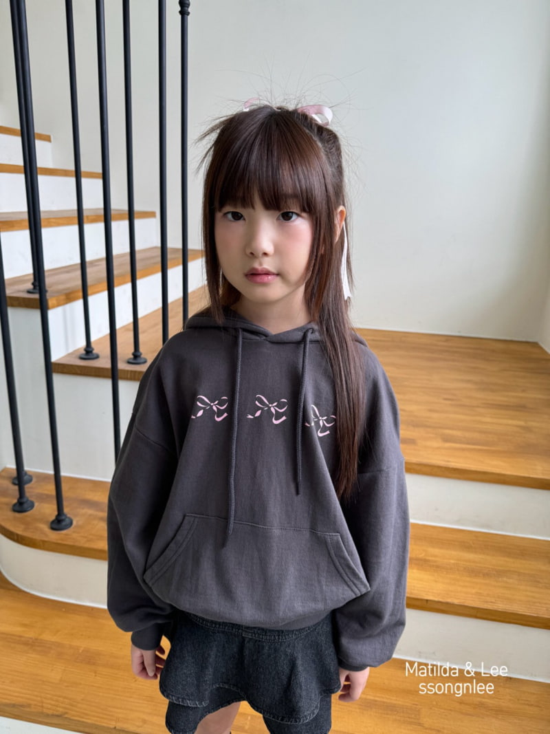 Matilda & Lee - Korean Children Fashion - #childrensboutique - Pink Ribbon Hoodie - 4