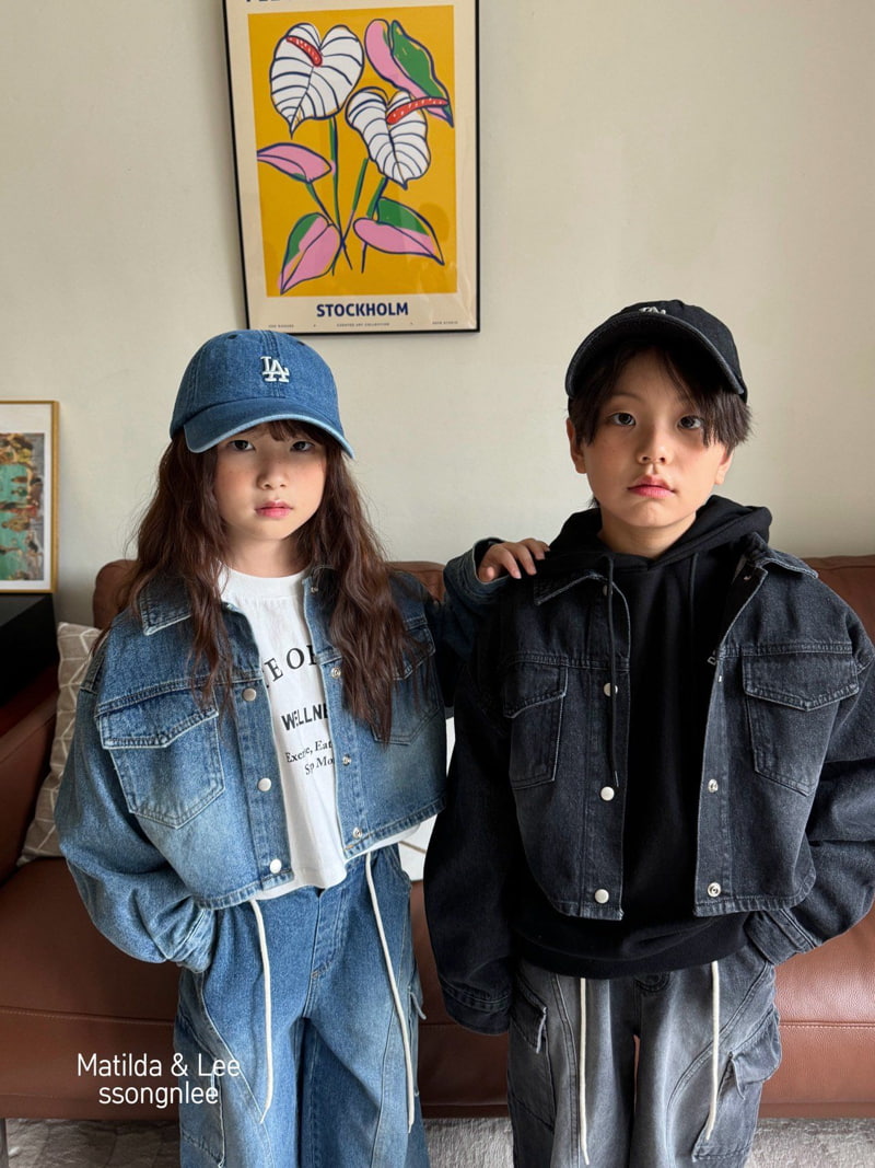 Matilda & Lee - Korean Children Fashion - #designkidswear - Sstring Cargo Denim Pants - 8