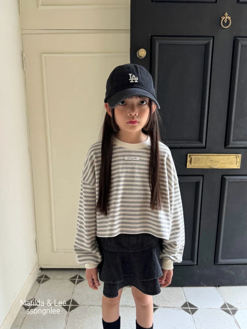 Matilda & Lee - Korean Children Fashion - #designkidswear - Stripe Label Crop Tee - 4