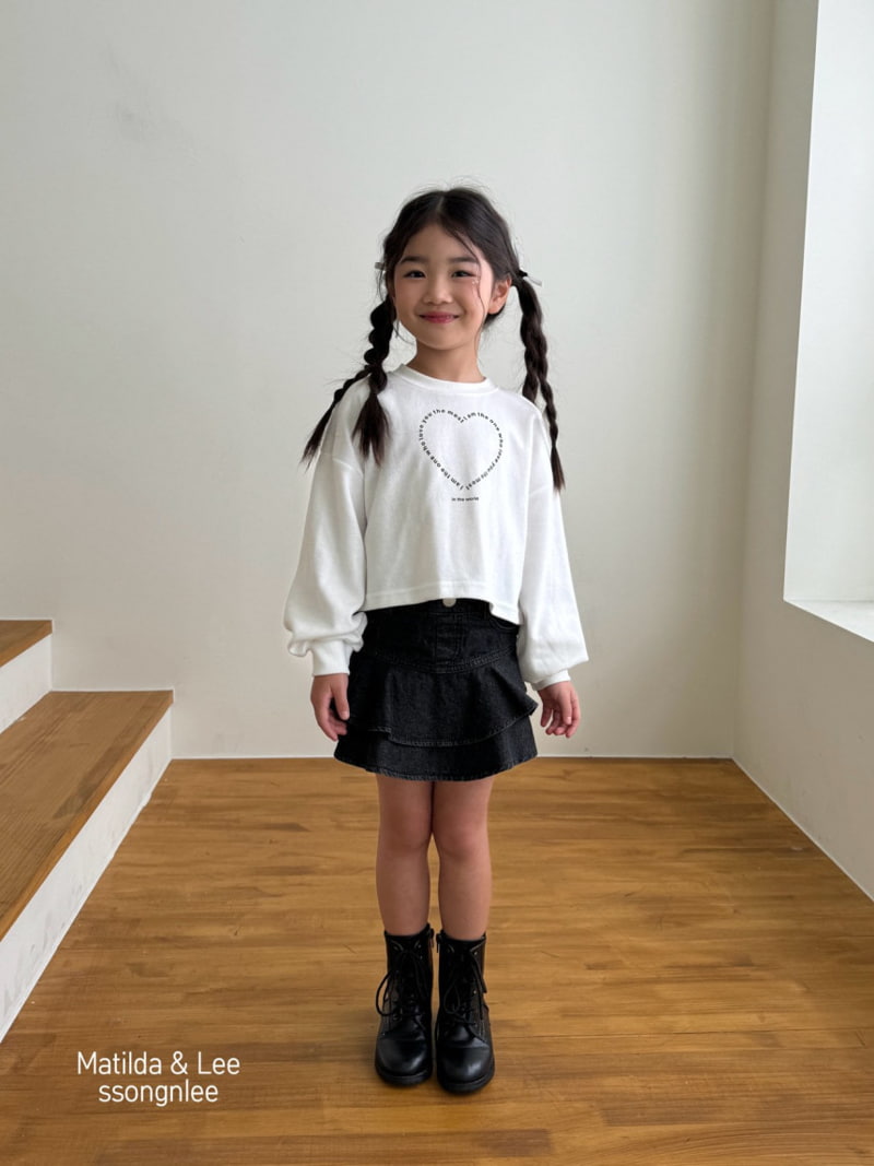 Matilda & Lee - Korean Children Fashion - #discoveringself - Heart Initial Crop Tee