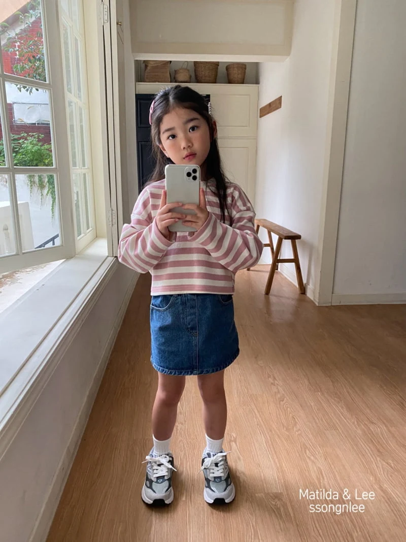 Matilda & Lee - Korean Children Fashion - #discoveringself - New Heart Denim Skirt - 7