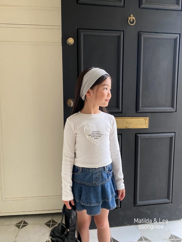 Matilda & Lee - Korean Children Fashion - #discoveringself - Span Heart Cutting Tee - 10