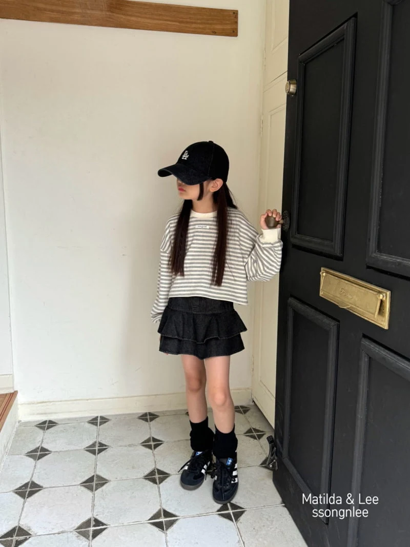 Matilda & Lee - Korean Children Fashion - #fashionkids - Stripe Label Crop Tee - 5