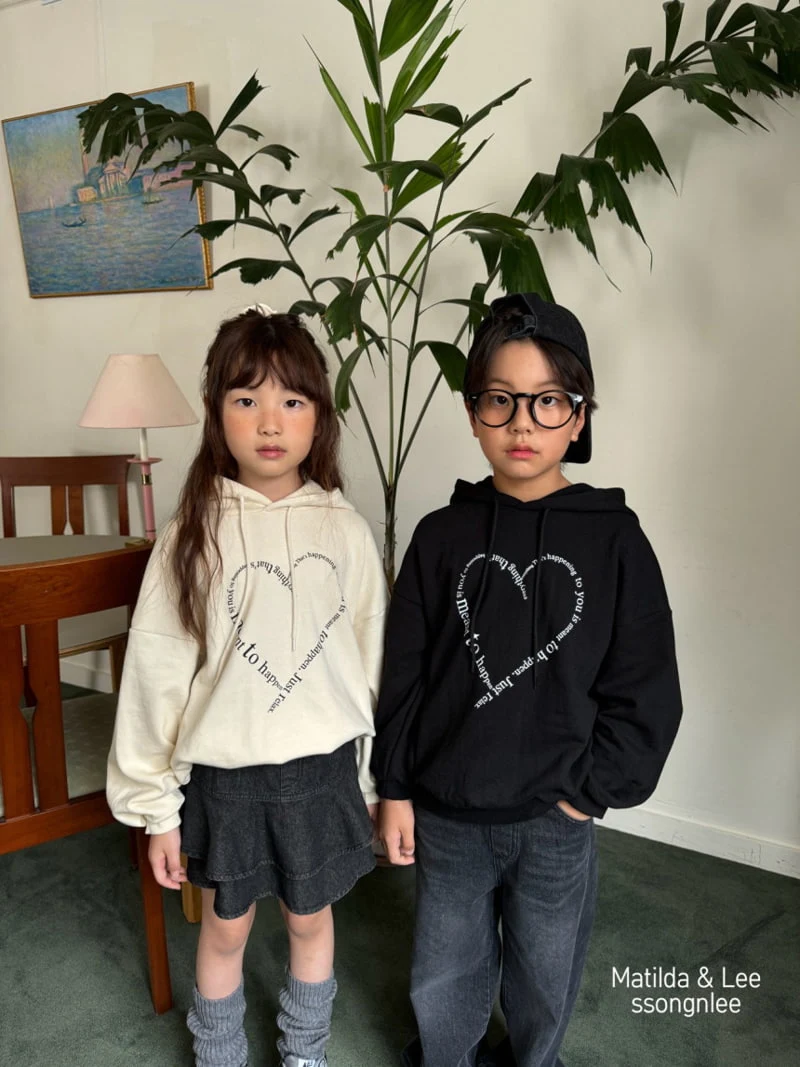 Matilda & Lee - Korean Children Fashion - #fashionkids - Heart Lettering Hoodie - 3