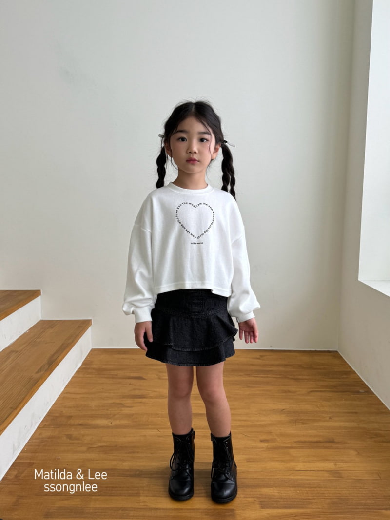 Matilda & Lee - Korean Children Fashion - #fashionkids - Heart Initial Crop Tee - 2