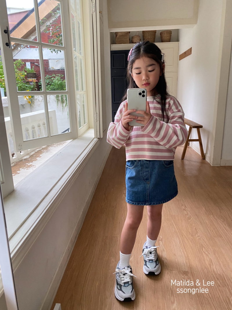 Matilda & Lee - Korean Children Fashion - #fashionkids - New Heart Denim Skirt - 8