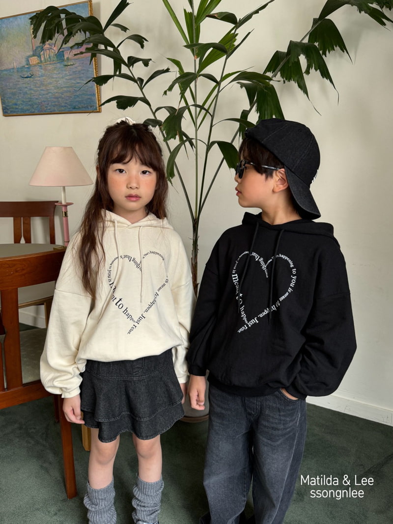 Matilda & Lee - Korean Children Fashion - #fashionkids - Heart Lettering Hoodie - 4