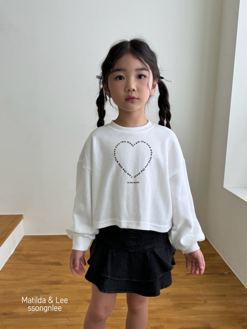 Matilda & Lee - Korean Children Fashion - #kidsshorts - Heart Initial Crop Tee - 3