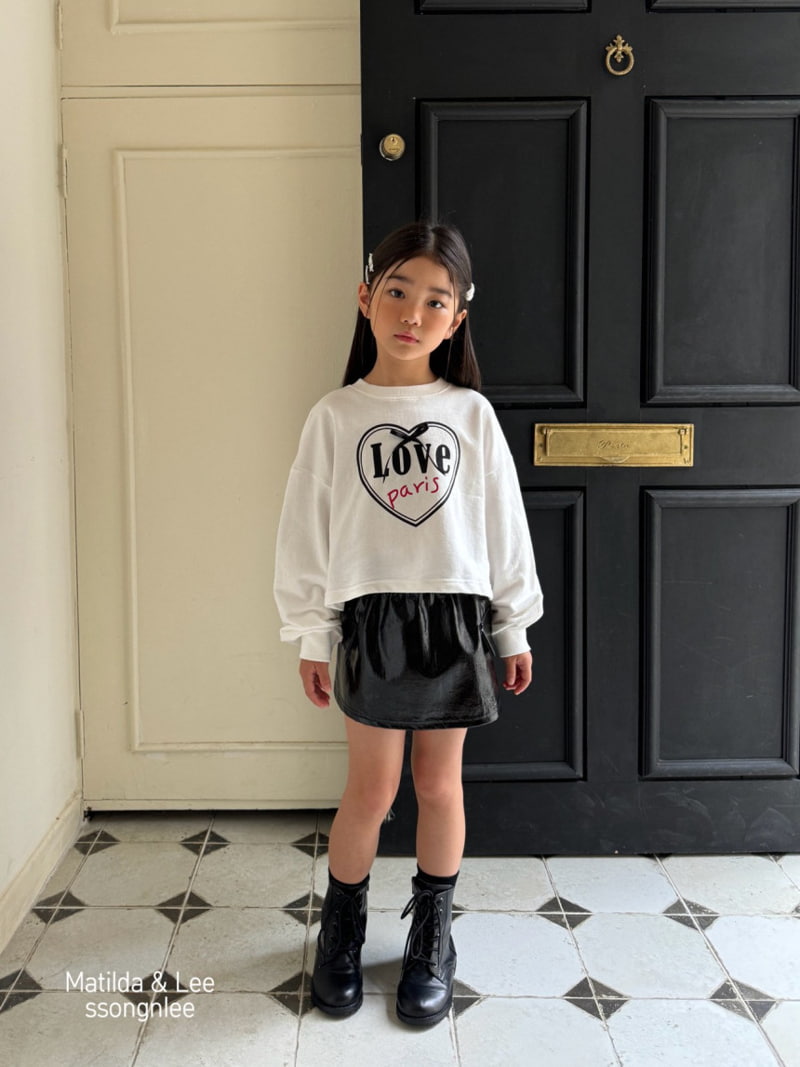 Matilda & Lee - Korean Children Fashion - #kidsstore - Love Ribbon Crop Tee