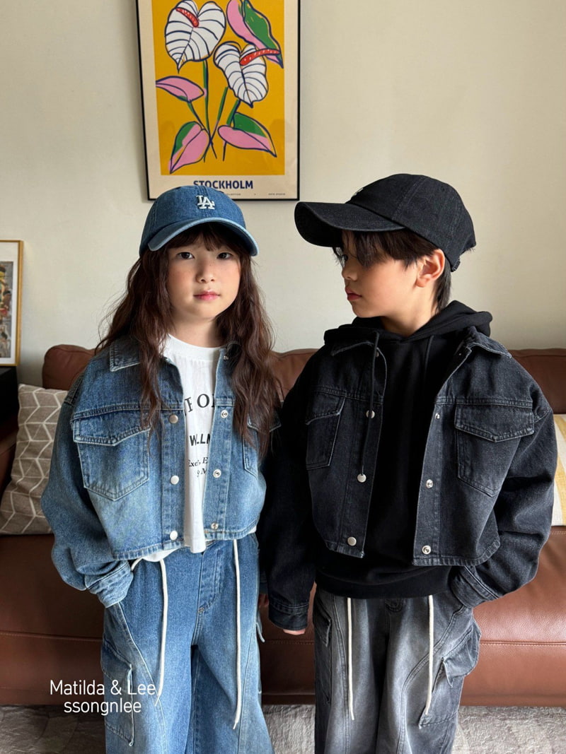 Matilda & Lee - Korean Children Fashion - #kidsstore - Sstring Cargo Denim Pants - 12