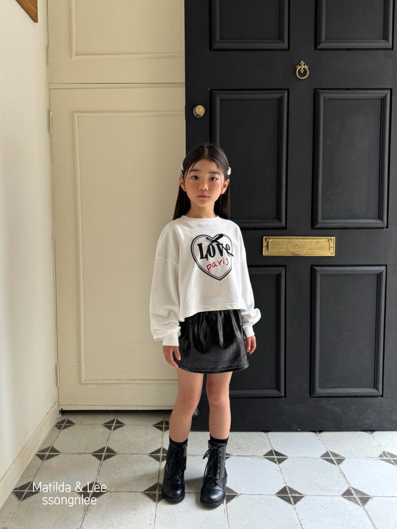 Matilda & Lee - Korean Children Fashion - #kidzfashiontrend - Love Ribbon Crop Tee - 2