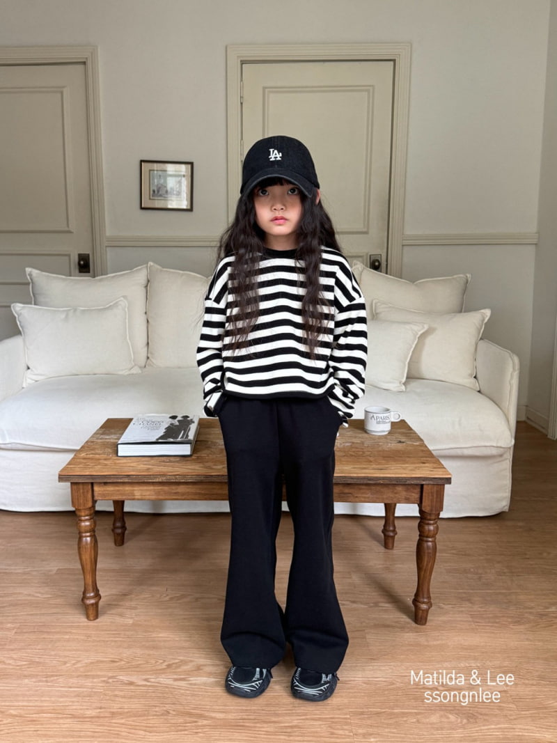 Matilda & Lee - Korean Children Fashion - #kidzfashiontrend - Stripe Crop Knit Pullover - 11