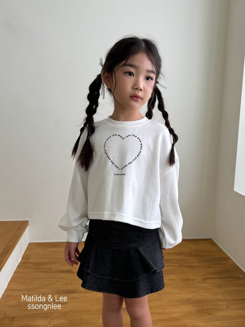 Matilda & Lee - Korean Children Fashion - #magicofchildhood - Heart Initial Crop Tee - 8