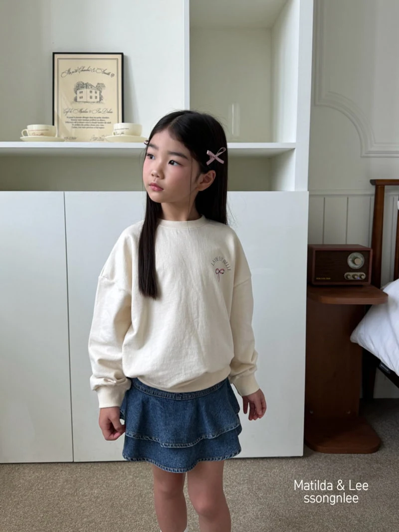 Matilda & Lee - Korean Children Fashion - #magicofchildhood - Lavie Ribbon Sweatshirts - 5