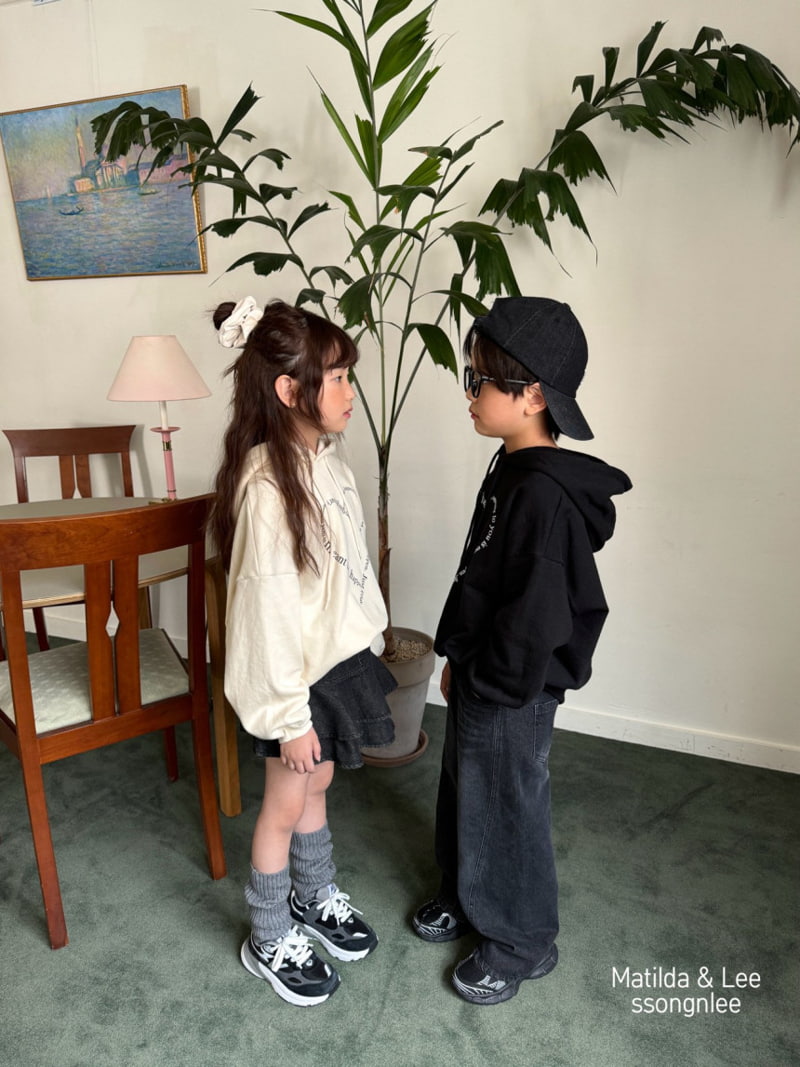 Matilda & Lee - Korean Children Fashion - #minifashionista - Y2K Diagonal Denim Pants - 12