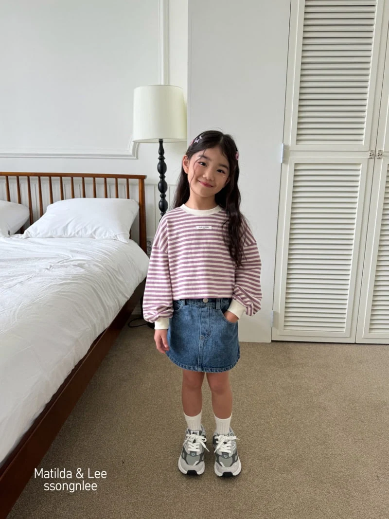 Matilda & Lee - Korean Children Fashion - #minifashionista - Stripe Label Crop Tee - 12