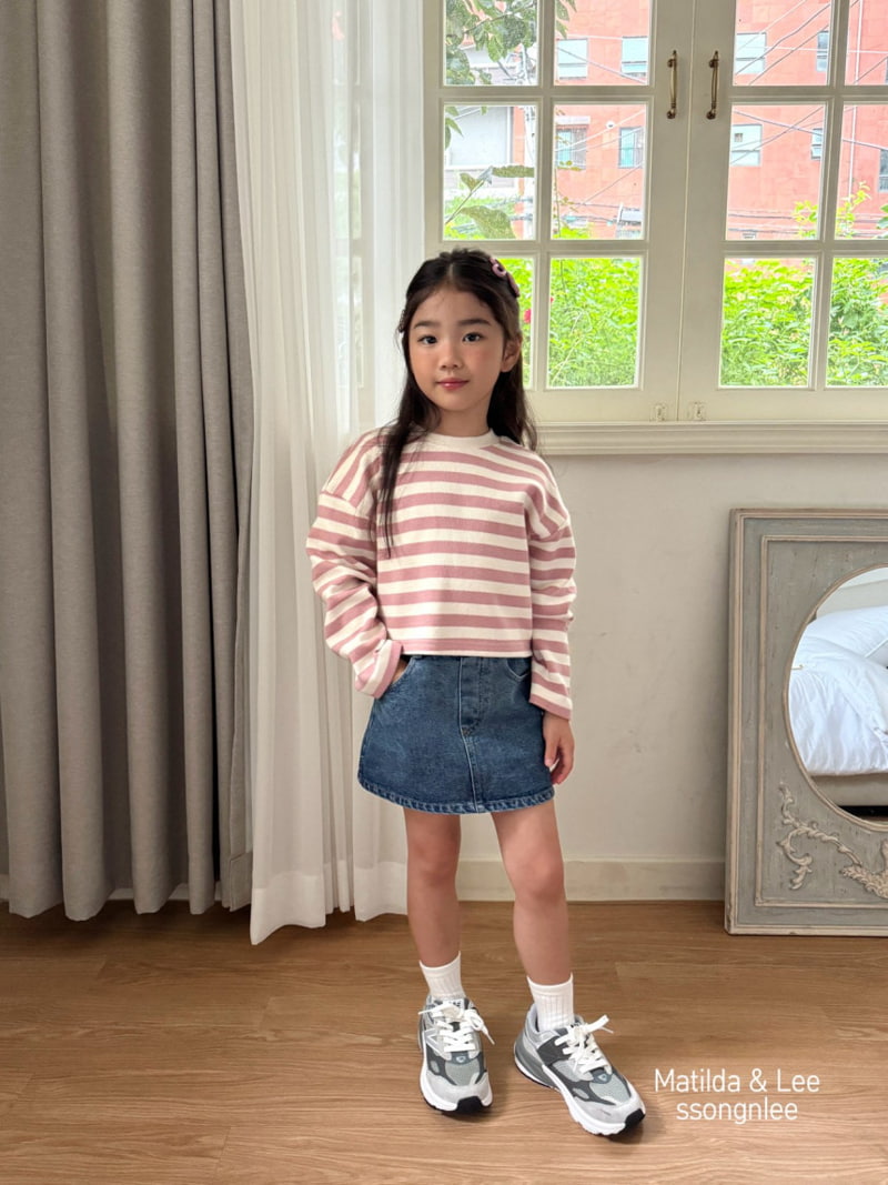 Matilda & Lee - Korean Children Fashion - #minifashionista - New Heart Denim Skirt