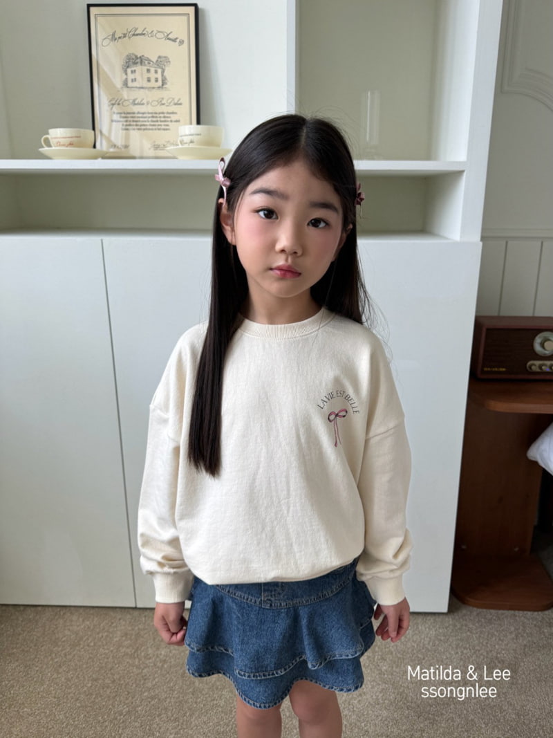 Matilda & Lee - Korean Children Fashion - #minifashionista - Lavie Ribbon Sweatshirts - 6