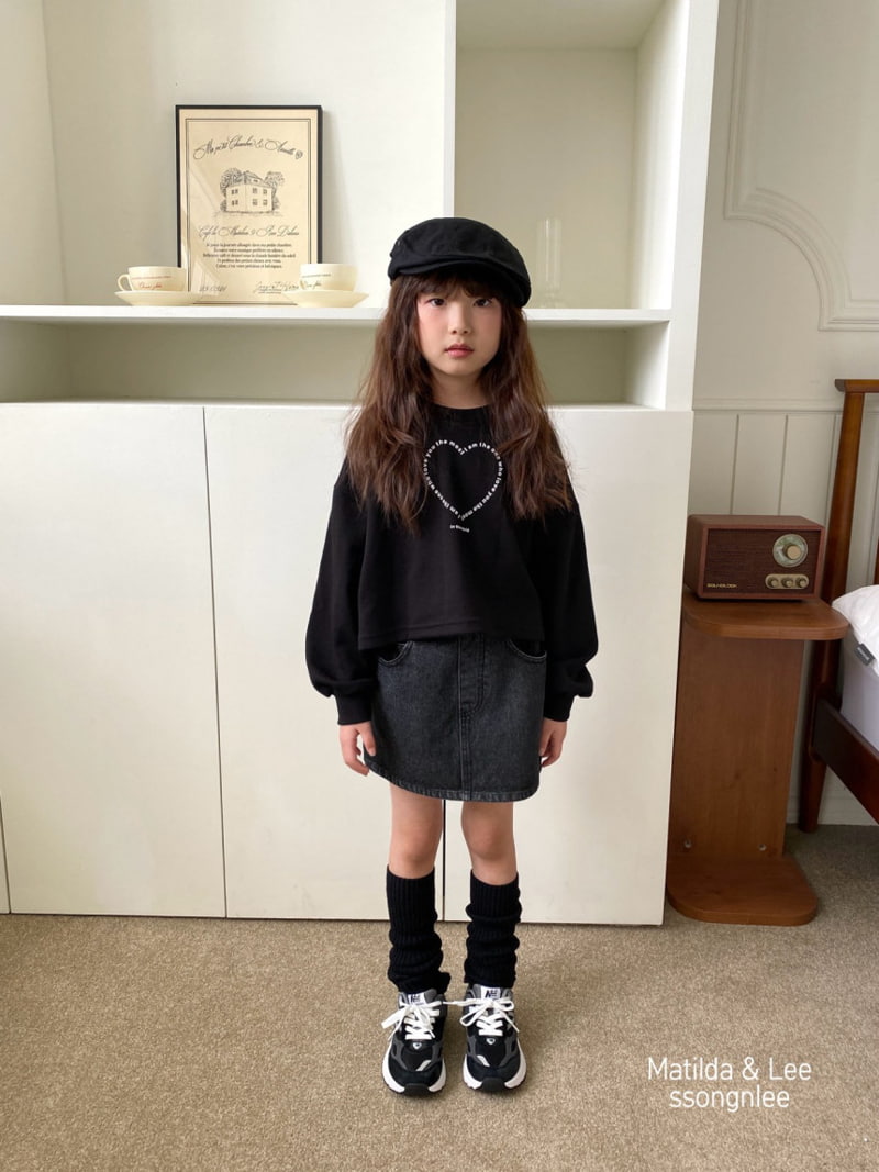 Matilda & Lee - Korean Children Fashion - #prettylittlegirls - Heart Initial Crop Tee - 10