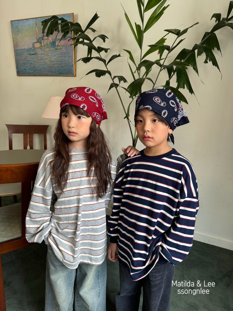 Matilda & Lee - Korean Children Fashion - #toddlerclothing - Overfit Stripe Tee - 4