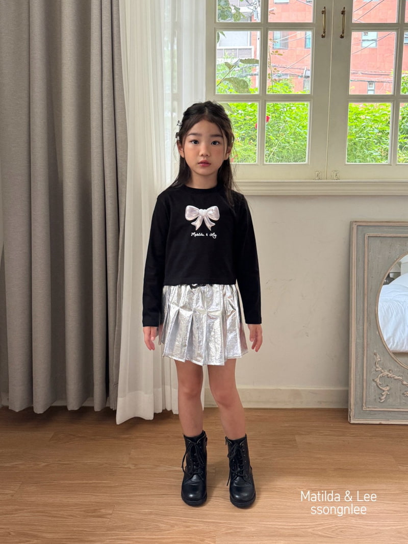 Matilda & Lee - Korean Children Fashion - #prettylittlegirls - Global Ribbon Crop Tee - 4