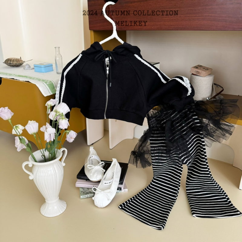 Melikey - Korean Children Fashion - #Kfashion4kids - Stripe Rib Bootscut Pants - 9