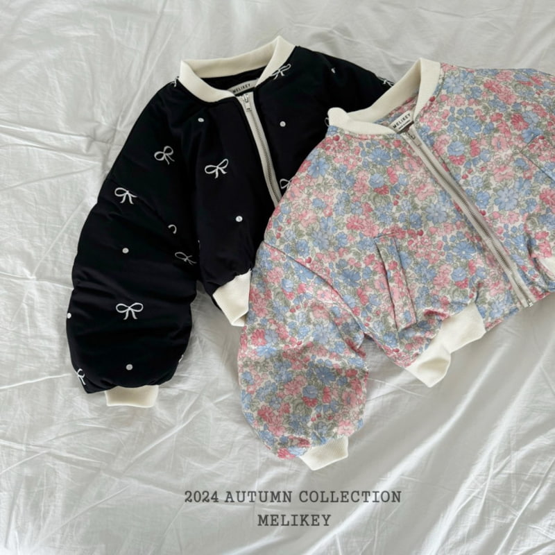 Melikey - Korean Children Fashion - #Kfashion4kids - Flower Shirring Bomber Jacket - 7