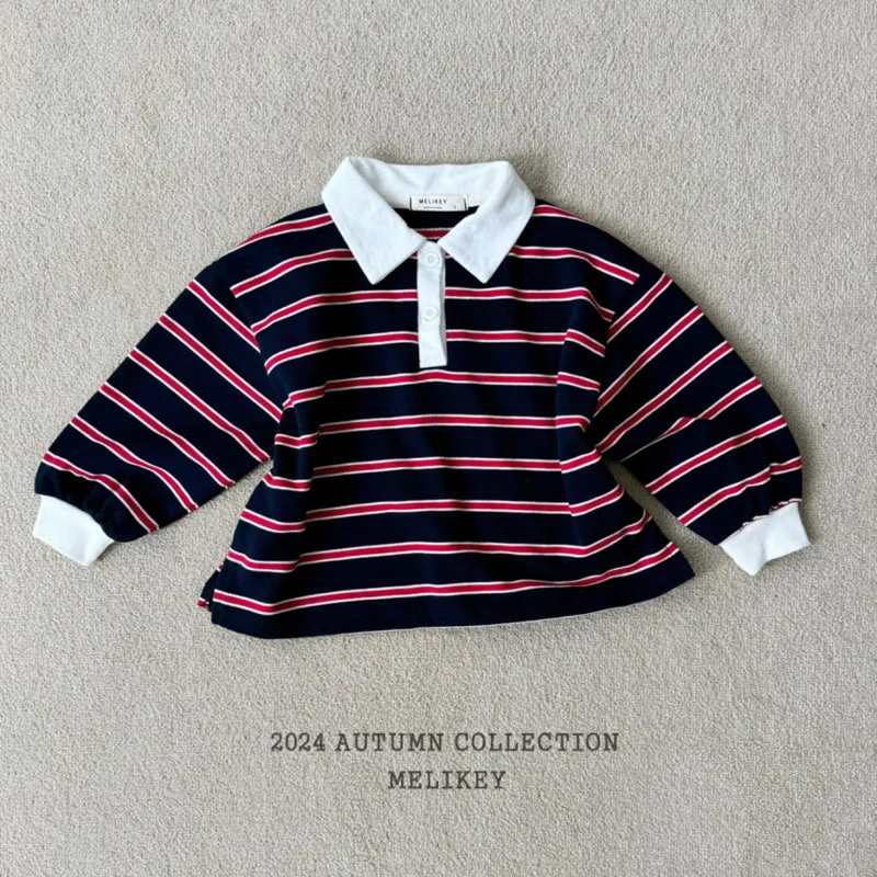 Melikey - Korean Children Fashion - #Kfashion4kids - Colored Collar Sweatshirts - 5