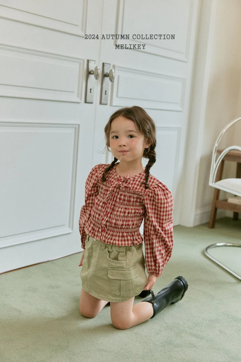 Melikey - Korean Children Fashion - #Kfashion4kids - Check Tucking Blouse - 11