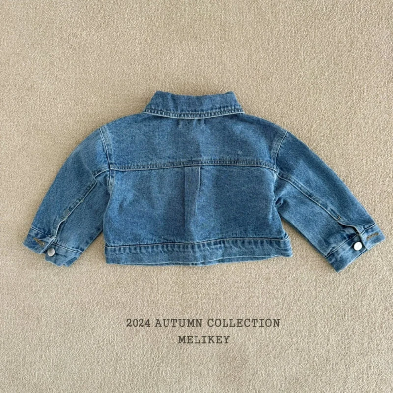 Melikey - Korean Children Fashion - #childofig - Unbalance Pocket Denim Jacket - 6