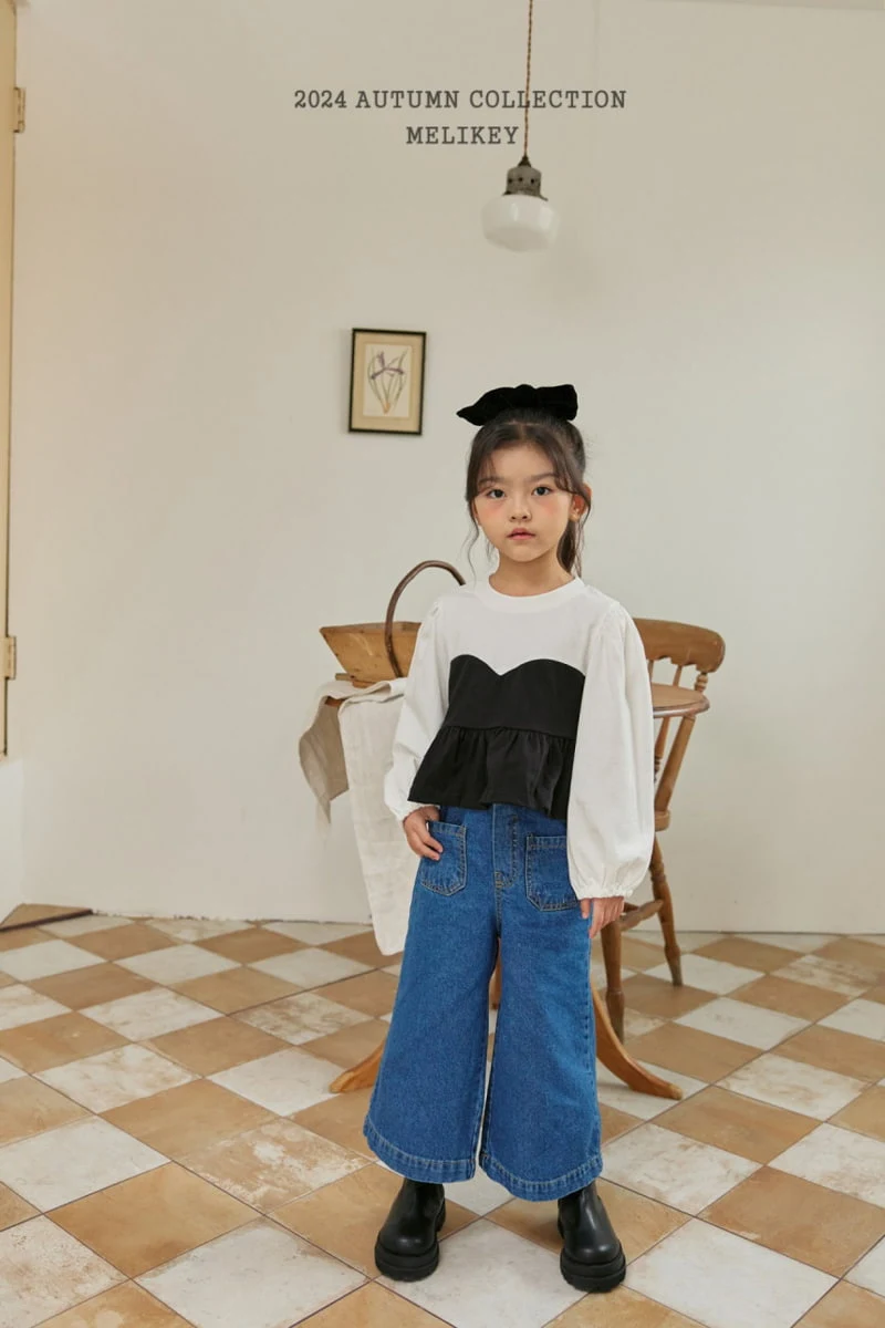 Melikey - Korean Children Fashion - #childofig - Two Tone Puff Tee - 8