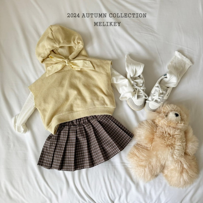 Melikey - Korean Children Fashion - #childofig - Check Pleats Skirt - 8