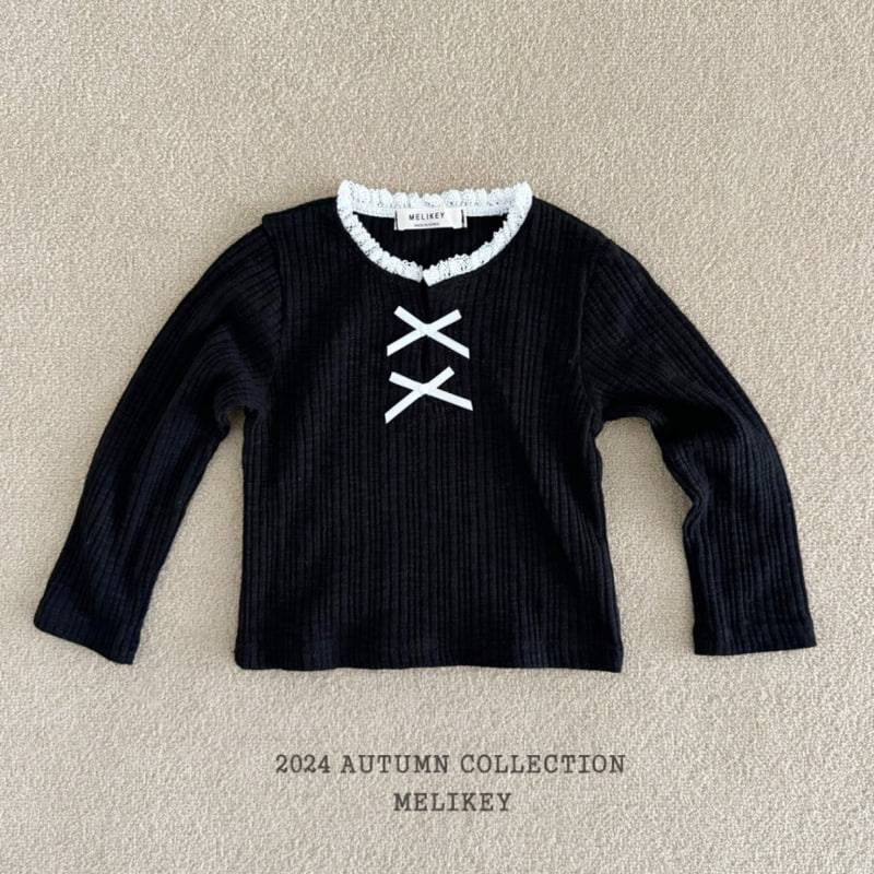 Melikey - Korean Children Fashion - #childofig - Rib Ribbon Tee - 6